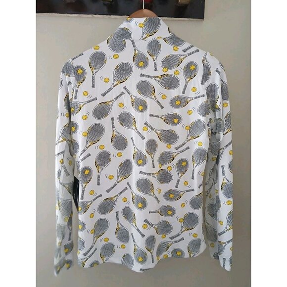 New Ibkul Long Sleeve 1/4 Zip Pullover Top - Picture 9 of 12